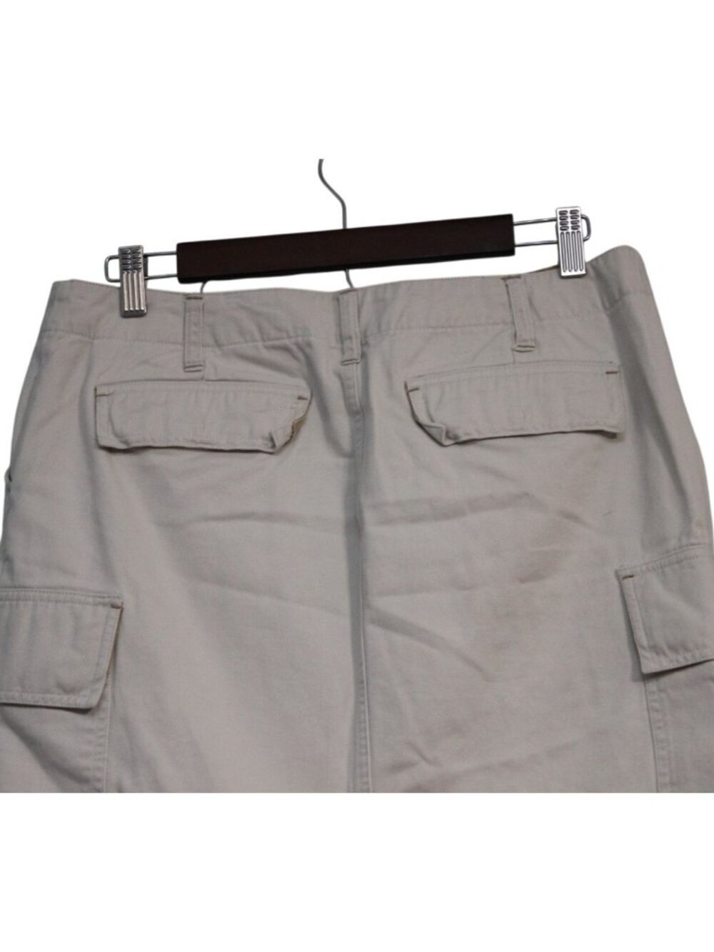 Vintage Y2K Old Navy Maxi Skirt Size 8 Beige Cargo Beach Coastal Boho Lagenlook - Picture 8 of 12